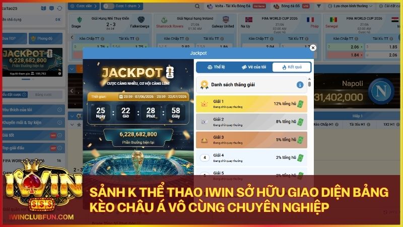 Sảnh K Thể Thao Iwin được tối ưu hóa cho thói quen cá cược của người Việt