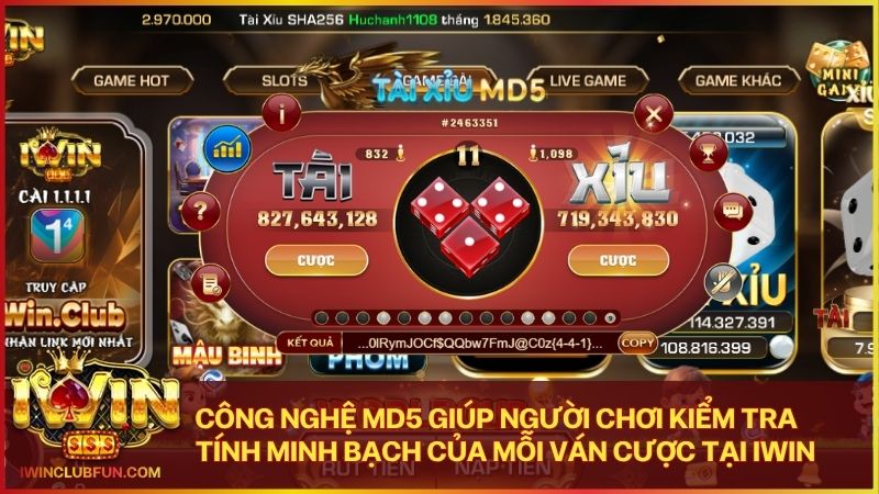 Tài xỉu MD5 tại Iwin cung cấp lớp rào cản chống gian lận cho mọi hội viên
