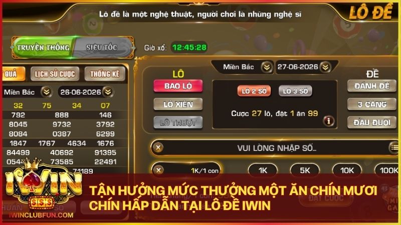 Trải nghiệm không gian ghi số thượng lưu với giao diện bảng cược Iwin hiện đại