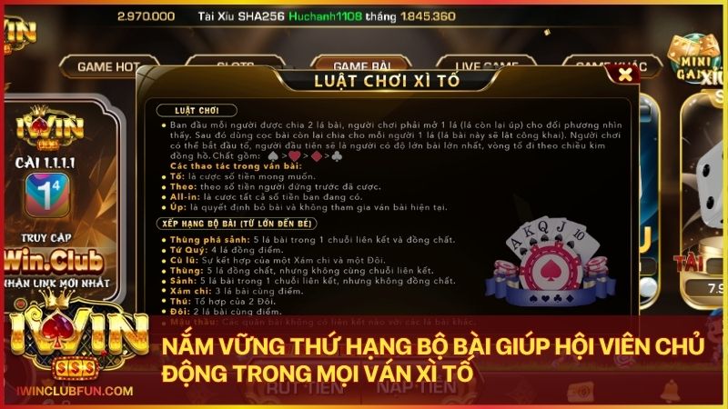 Xì tố Iwin mang đến không gian đấu trí vô cùng sang trọng